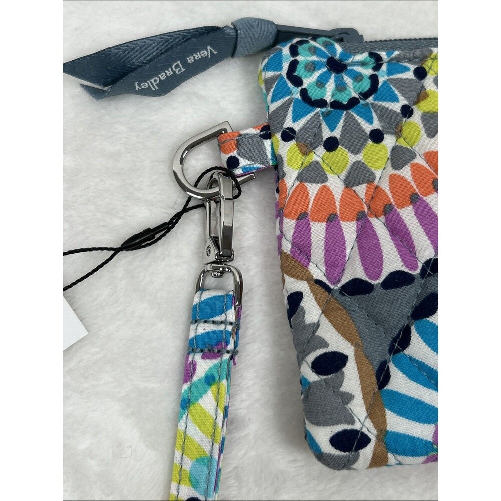 Vera Bradley RFID Tech Wristlet - Sunny Medallion Print Wallet Purse - Picture 6 of 8